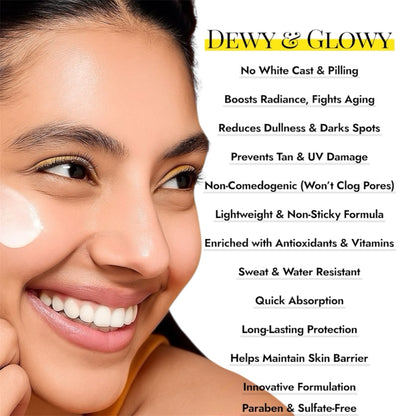 Antioxidant Ultra Light Sunscreen SPF 50+ For Women & Men, 50gm